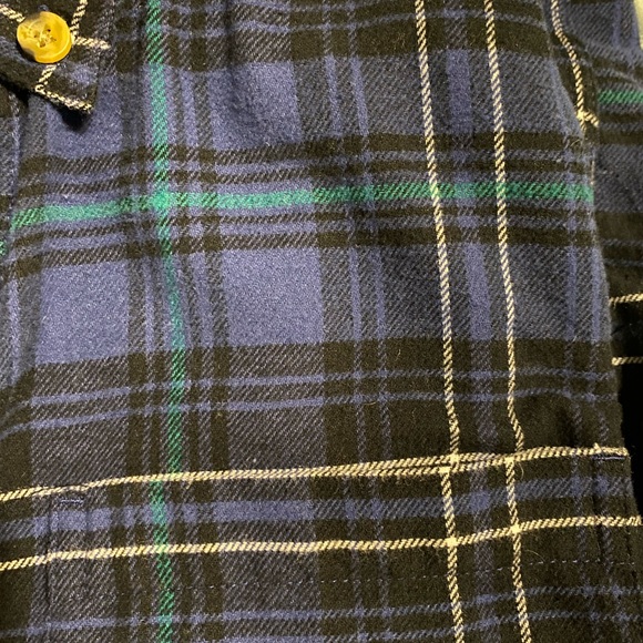 Men's NEW Real Work Wear Flannel Blue Plaid Shirt Fits like M Labeled S NWOT - Picture 3 of 7